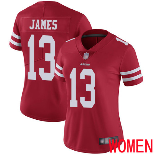 San Francisco 49ers Limited Red Women Richie James Home NFL Jersey 13 Vapor Untouchable